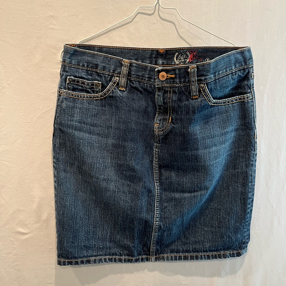 Denim shirt skirt